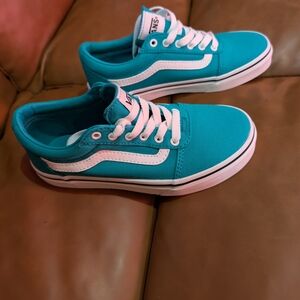 Vans Teal and White Sneakers